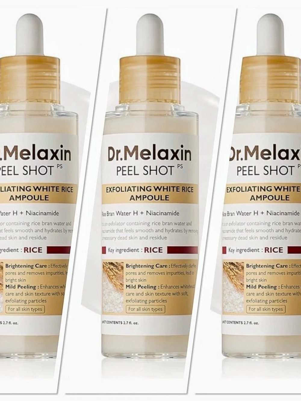 X3 Dr. Melaxin Peel Shot Glow White Rice Peeling Ampoule